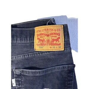 Levis 514 Corduroy Pants, Mens 32 x 32 Dark Blue